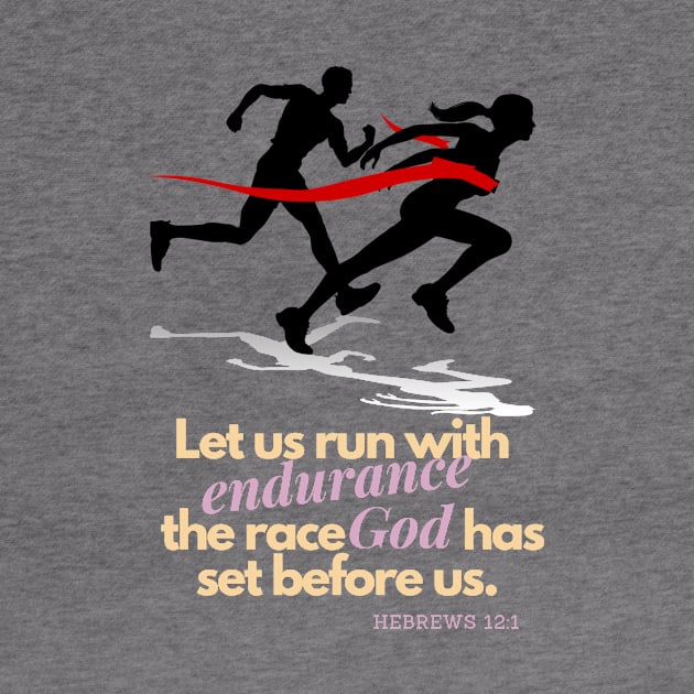 Hebrews 12 cross country girl by Sport-tees by Marino's